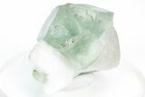 Green, Cubic Fluorite Crystals on Quartz - Inner Mongolia #216766-1